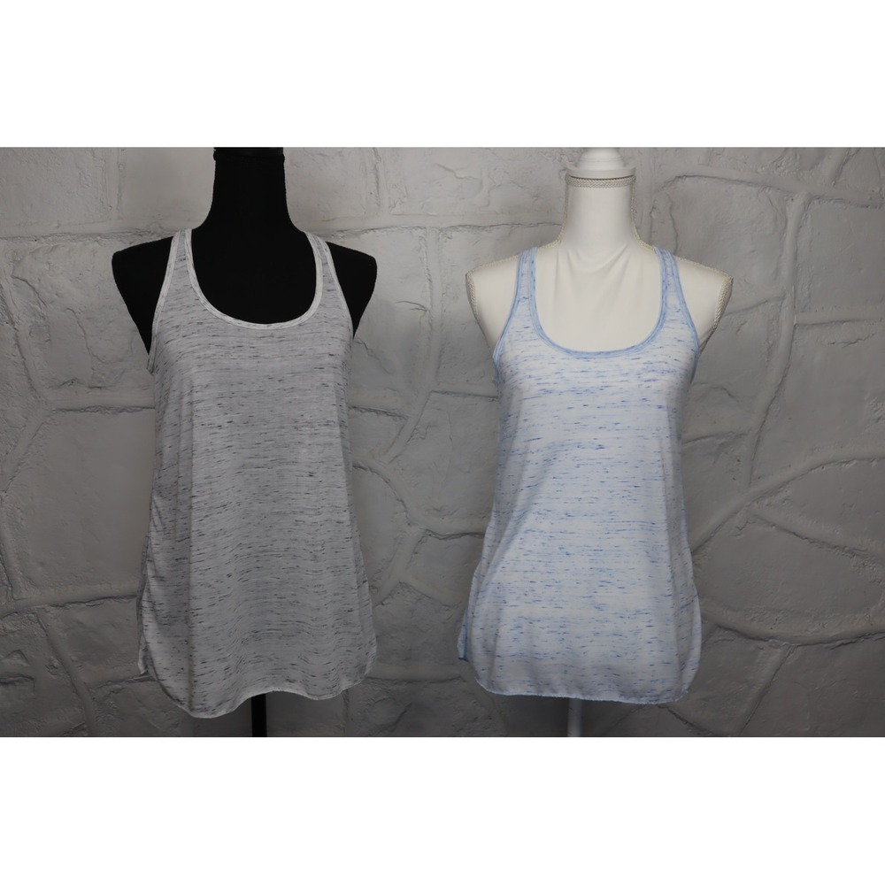 Women's Flowy Tank Set - Blue, Heather‎ White - Size M